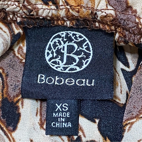 Bobeau Animal Print Keyhole Blouse Sleeveless Boho Lace Detail Top XS - Picture 6 of 9